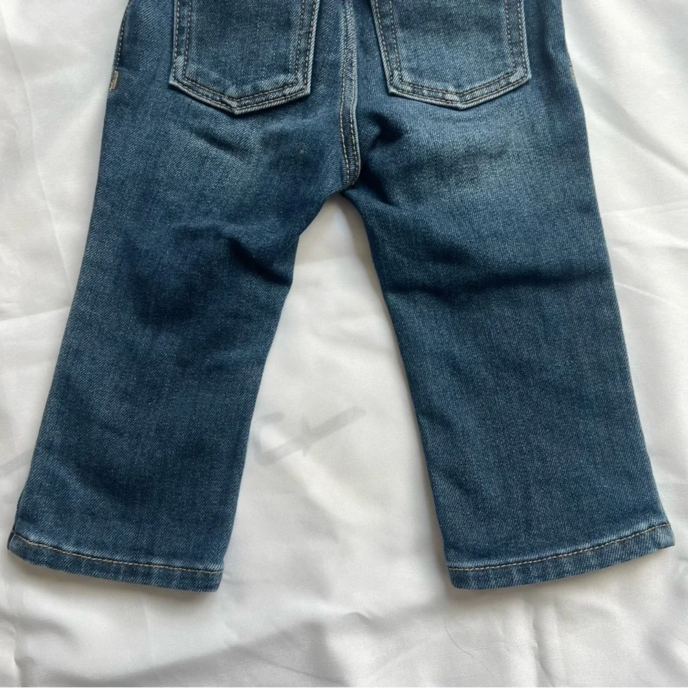 Old Navy Dark Denim Elastic Wait Jeans Size 6-12 Months